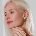 thumbnail image 2 of Humble Chic Simulated Emerald Green Earrings for Women - Sparkly Green Dangles, 2 of 10