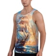 thumbnail image 2 of Vsdgher Sailing Ship Ocean Sunset Men's Workout Tank Tops Sleeveless Gym Shirt Quick Dry Fitness Bodybuilding Sleeveless T Shirt-XX-Large, 2 of 7
