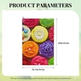 thumbnail image 4 of Easygdp Brightly Colored Cupcakes Golf Towel 24x16in for Men and Women with Carabiner Clip for Easy Attachment, 4 of 8