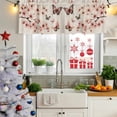 thumbnail image 5 of Spring Butterfly Curtain Valances for Windows, Kitchen Valance Window Treatments Panel 2 Pack, Pink Botanical Flowers Retro Farmhouse Rod Pocket Short Curtains for Bathroom Bedroom 54 x 18 Inch, 5 of 8