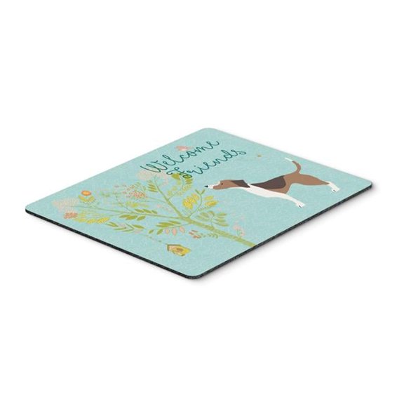 Carolines Treasures  Welcome Friends Beagle Mouse Pad, Hot Pad or Trivet