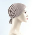 thumbnail image 2 of Mifelio Hijab Undercap Women's Muslim Elastic Band Ethnic Hijab Solid Color Adjustable Small Cap Tube Cap Wrapped Turban Cap Lace Up Head Scarf Turbans for Women Q, 2 of 3