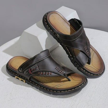 

Men s Thong Toe Post Sandals - Casual Non Slip Flip-flops for Indoor Outdoor Beach - Spring and Summer Shoes