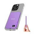thumbnail image 1 of HAYANMagnetic Portable Charger 5000mAh, 15W Ultra Slim Wireless Portable Charger, Fast Charging for iPhone 16/15/14/13/12 Pro/Pro Max/Plus, Metal Shell, USB-C Cable to Charge Other Phones (Purple), 1 of 1