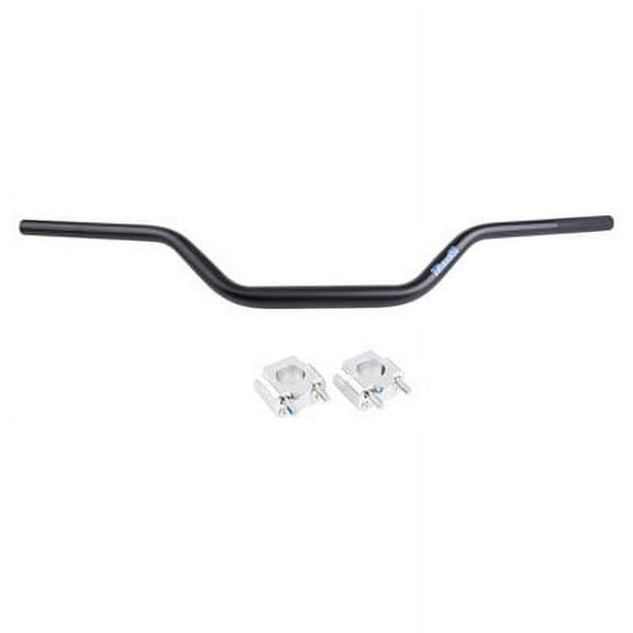 Tusk Universal Big Bar Clamp and Bar Kit Renthal FatBar Carmichael High Bend Black for Yamaha TT600 1983-1986