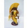 thumbnail image 4 of Thor instruments Medieval Wearable GOLDEN Greek Corinthian Armor Helmet with stand rustic vintage home decor gift, 4 of 4