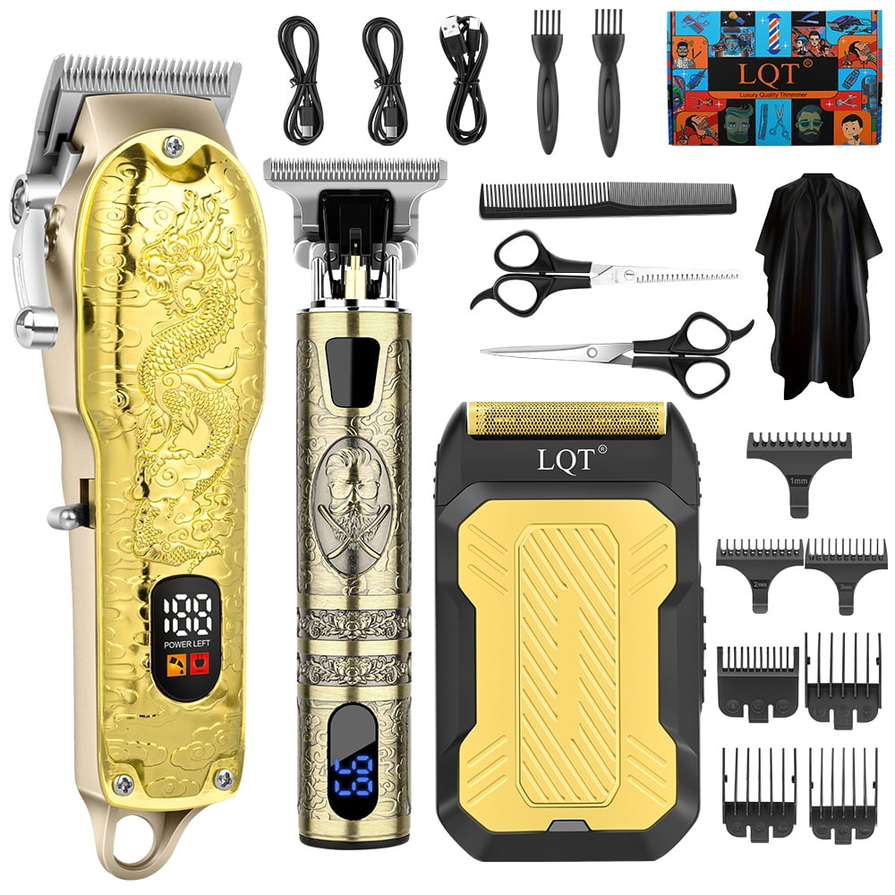 LQT Professional Hair Clipper Set for Men ,Electric Shaver Razor, Cordless Hair Cutting ,Barber Clippers Beard Trimmer Men’s Grooming Kit, Gifts for men