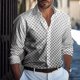 thumbnail image 1 of Camisa informal con solapa para hombre, primavera y verano, manga larga, nueva camiseta hawaiana para hombre, talla grande 6XL, 1 of 6