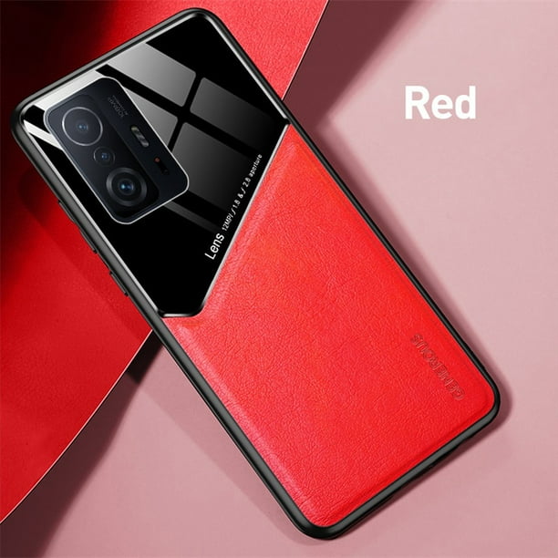 Funda xiomi 11t pro con textura de cuero para coche, funda con soporte magnético para xiaomi 11t mi11t mi 11 t pro xiaomi11t, funda protectora con marco suave Tan Jianjun unisex