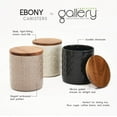 thumbnail image 7 of Tabletops Gallery 3 Piece Embossed Ebony Canister Set White, Gray and Black Canisters with Bamboo Lids, 7 of 7