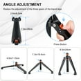 thumbnail image 6 of Koolehaoda Mini Tripod Base for Monopods, Aluminum Desktop Tripod with Three Feet Universal 3 Leg Support with 1/4"- 3/8" Screw Mount for DSLR Camera Monopod Unipod Photography Stick Ball Head, 6 of 8
