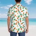 thumbnail image 4 of Gukieu Cute Carrot Print Men's Short-sleeved Shirts, Button-down Lapel Hawaiian Shirts, T-shirts, Beach Vacation Summer Casual Wear,Medium, 4 of 7