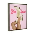 thumbnail image 4 of Stupell Industries Yeehaw Cowgirl Boots Typography Painting Gray Floater Framed Canvas Art Print Wall Art, 25 x 31, 4 of 10