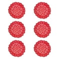 thumbnail image 1 of 6 manteles individuales de encaje para vajilla, almohadillas para tazas, diseño retro artesanal, manteles de encaje para mesa de comedor, decoración Rojo, 1 of 8