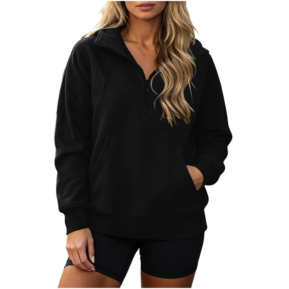 AloohaidyvioNo Boundaries Womens Sweatshirts Fall Casual Lightweight Soft Loose Long Sleeve Half Zip Pullover Tops