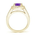 thumbnail image 2 of ANGARA Natural 1.15 Ct. Amethyst with Diamond Halo Ring in 14K Yellow Gold for Women (Ring Size: 3.5), 2 of 9
