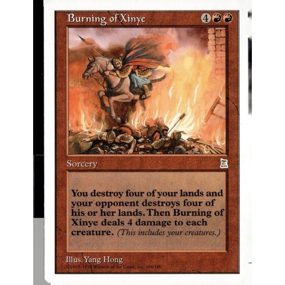 Collectible 1999 Wizards of the Coast Magic: The Gathering Portal Three Kingdoms Burning of Xinye Trading Card