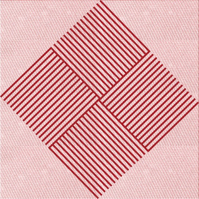 Ahgly Company Machine Washable Indoor Square Transitional Light Rose Pink Area Rugs, 4' Square