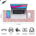 thumbnail image 5 of Long Mouse Pads for Desk,Pink Cow Heart Pattern Desk Mats on Top Of Desks, Desk Mouse Pad Extra Large with 3mm Non-Slip Base and Stitched Edge for Gaming,Office,Work,Home 31.5"x11.8", 5 of 6