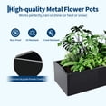 thumbnail image 2 of Black Metal Raised Garden Bed, Snap-On Iron Planter - Open Bottom Design - Tool-Included Assembly  for Patio, Balcony, or Yard, 2 of 10