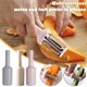 thumbnail image 1 of Fiudx Pelador de Tres Hojas, Cuchillas de Acero Inoxidable, Mango Ergonómico Antideslizante, Cortador de Verduras y Frutas, Herramienta de Cocina Multifunción, Fácil de Transportar, Perfecto para El, 1 of 7