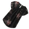thumbnail image 2 of Sonducket Camiseta de mujer Camiseta plisada estampada Top Cuello Blusa de manga corta Prendas para la parte del cuerpo Negro METRO Sonducket AP003086-02, 2 of 6