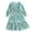Green, variant on Tiweut Dresses for Girls 2025 Floral Print Long Sleeve Crew Neck Party Spring Summer Loose Fit Classic Fit Dress 9-10 Y