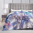thumbnail image 4 of Super Soft Flannel Throw Kamisato Ayaka Genshin Impact Blanket 80"X60" For Bed, Sofa, Camping, Cold Cinema Or Travel,Gift For Your Family And Friend, 4 of 8