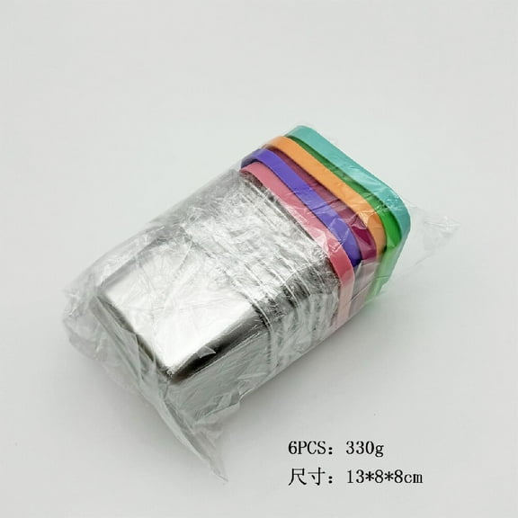 6oz Stainless Steel Snack Containers,Leak Proof Metal Containers w/ Silicone Lid