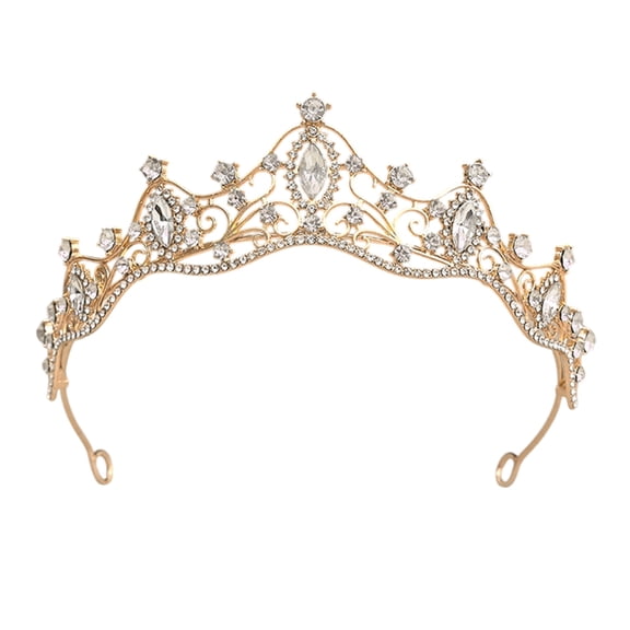 CUZIBR Toddler Girls Hair Accessories Princess Sparkly Headband Barrettes Pearl Rhinestone Sequins Clips Hair Accessories Fashionable Hairpins Party Wedding Birthday Headwear,Gold,One Size