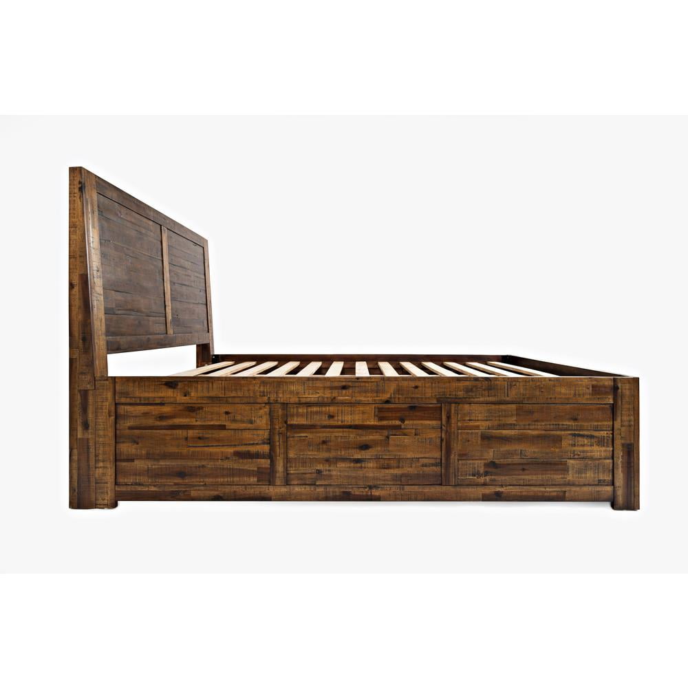 Queen Size Wooden Storage Bed With Two Full Extension Drawer Queen Size Wooden Storage Bed With Two Full Extension Drawer Brown