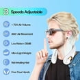 thumbnail image 3 of FrSara Portable Neck Fan with LED Display, Hands Free Bladeless Fan, 5200 mAh Battery Operated Wearable Personal Fan, Leafless, Rechargeable, Headphone Design,3 Speeds Gifts for Women Men, 3 of 7