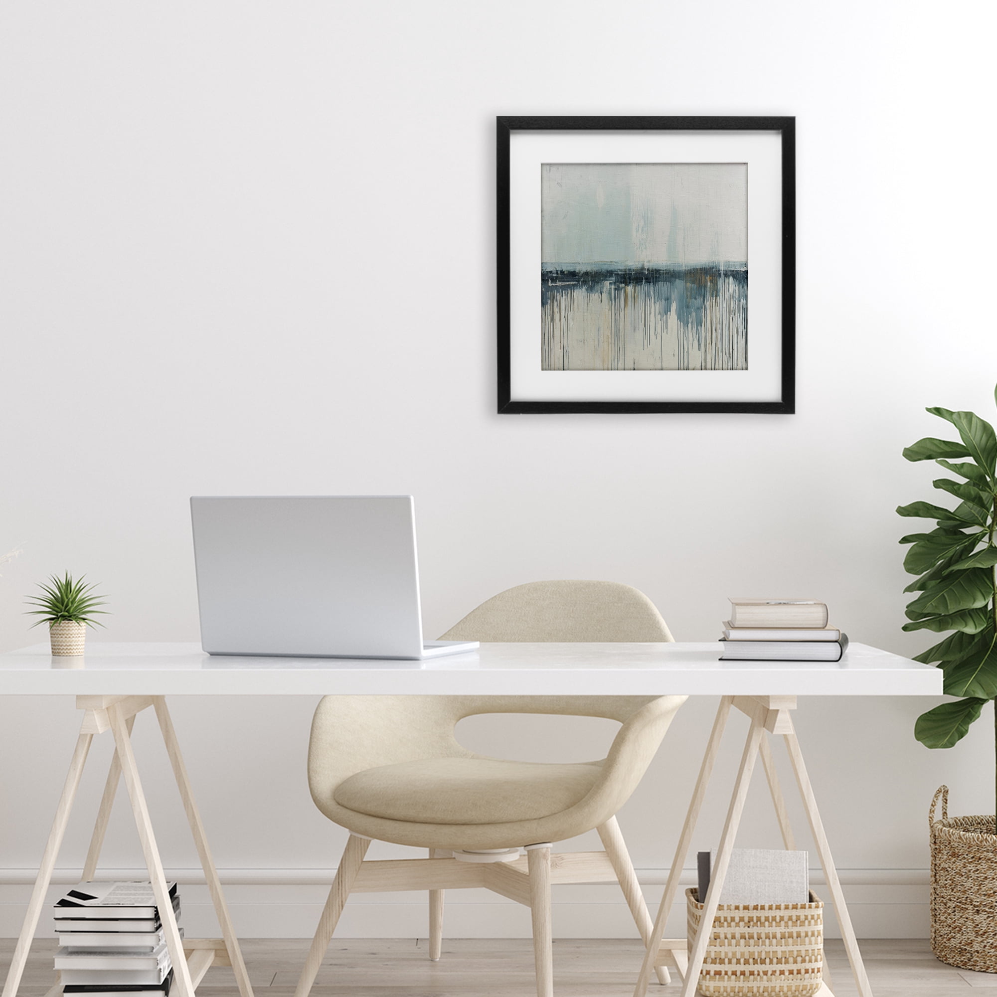 Stupell Industries Acrylic Drift Abstract Black Framed Print Under Glass, design by Svetlana Aleynikova