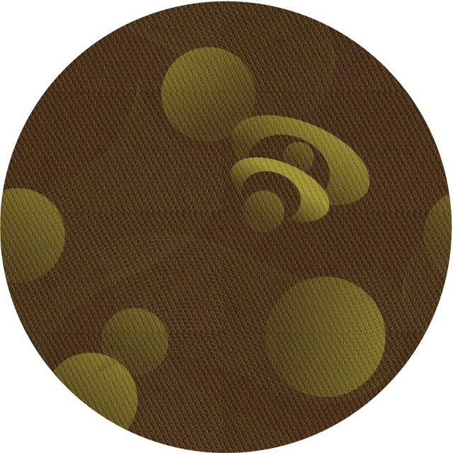 Ahgly Company Tapis Rond Lavable en Machine Intérieur Transitionnel Brun Bronze Foncé, 4 Pieds Rond