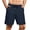 Navy, variant on Mens Athletic Shorts Summer Beach Vacation Casual Elastic Waist Drawstring Five Quarter Shorts 7 Inch Quick Dry Fishing Hiking Shorts with Pockets