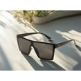 thumbnail image 6 of Sunglasses for Men Women Semi-Frame Wrap Around UV400 Protection TR90 Frame Driving Shades（Silver）, 6 of 9