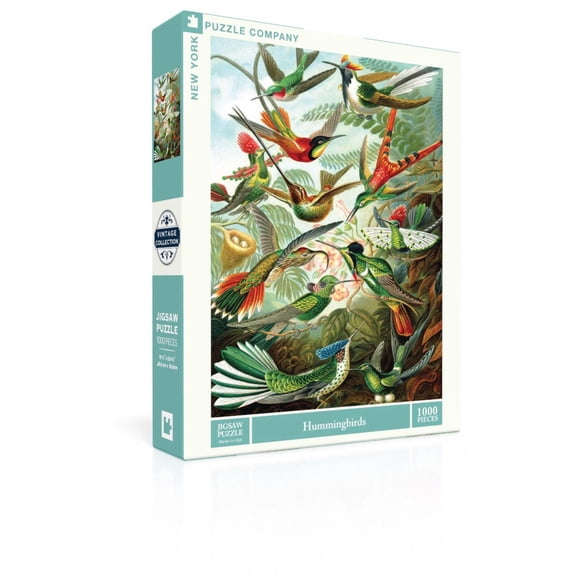 New York Puzzle Company Hummingbirds 1000 Piece Jigsaw Puzzle