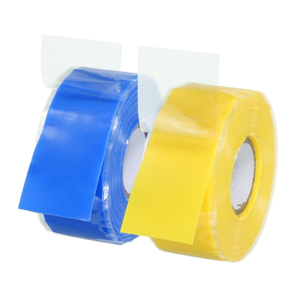 Unique Bargains Grip Tape, Self-Fusing Silicone Tape 17ft Seal Repair Wrap Tape, Multicolor 2 Pcs