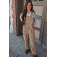 thumbnail image 4 of Women's Khaki Flower Print Corduroy Overalls - [ZhiHiMeRi] | (US 12-14)L, 4 of 8