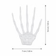 thumbnail image 2 of 2pcs Glow-in-the-Dark Skeleton Hands, Plastic Halloween Realistic Life Sized Skeleton Hand Decoration Skull Bone for Halloween Party Haunted House Decoration Cosplay Props, 2 of 6