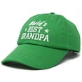 thumbnail image 4 of DALIX Worlds Best Grandpa Dad Hat Grandfather Gift Cotton Cap in Kelly Green, 4 of 6