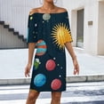 thumbnail image 2 of Planet Set Women's Off The Shoulder Ruffles Summer Wedding Guest Loose Casual Party Beach Dress, 2 of 9