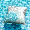thumbnail image 4 of Outdoor Pillows Waterproof Pillow Covers 20x20 Set of 2 Blue Floral Decorative Throw Pillows Summer Pillow Covers Outdoor Pillows for Patio Furniture DFX, 4 of 6