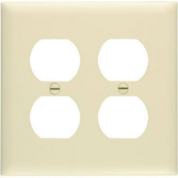 TP82ICC30 2 Duplex Wall Plate, 2 Gang, Ivory
