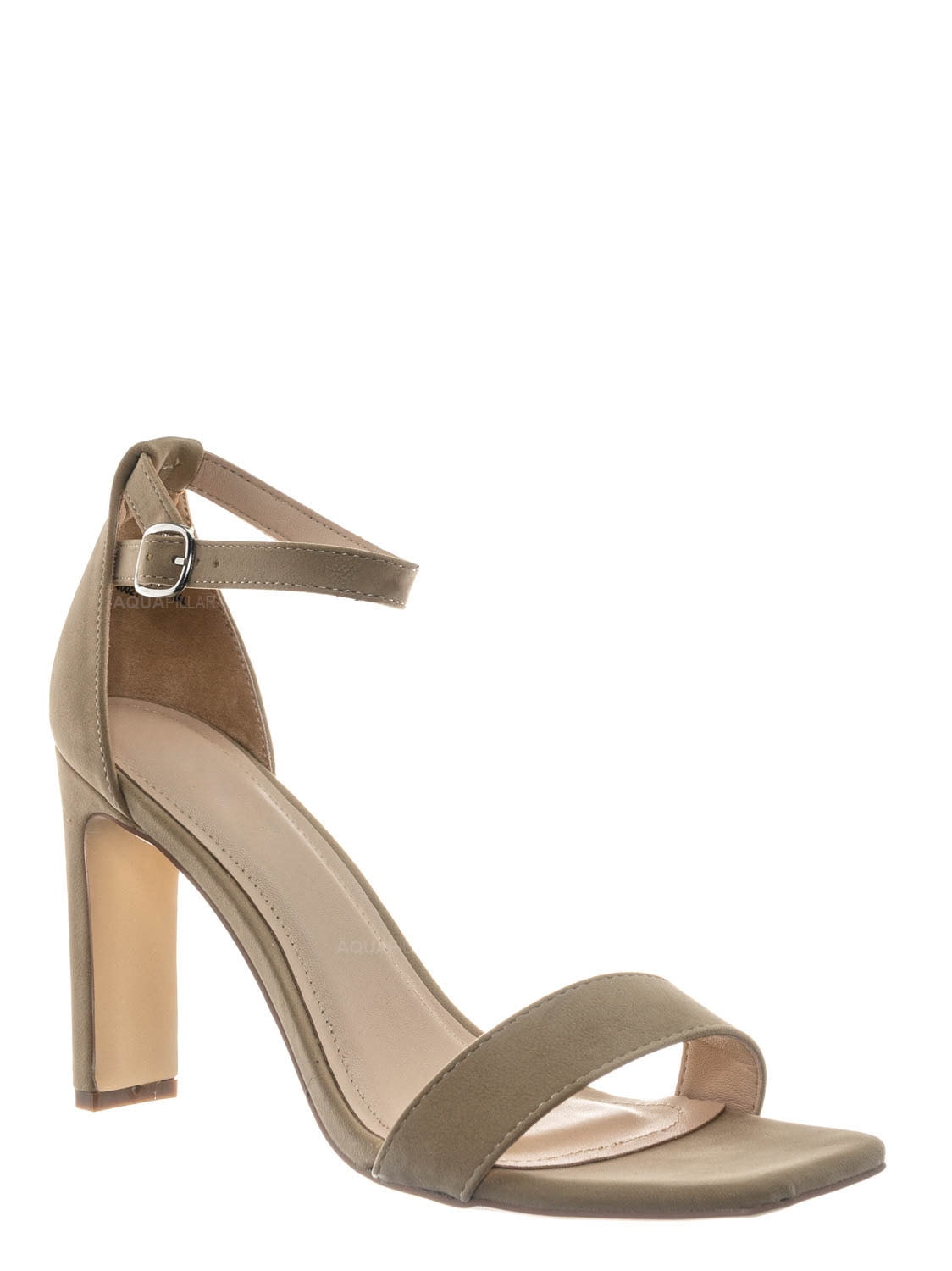 bamboo block heel sandals