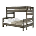thumbnail image 2 of Plank+Beam Solid Wood Farmhouse Twin over Full Bunk Bed, Barnwood Brown, 2 of 7