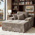thumbnail image 5 of Liaroo 67" Chaise Lounge Chair Indoor, Oversized Boneless Sofa Bed, Deep Seat Sleeper Couch Reading Chairs, Cloud Sofas Couches with Cup Holder & Side Pocket for Living Room, No Assembly Required, 5 of 11