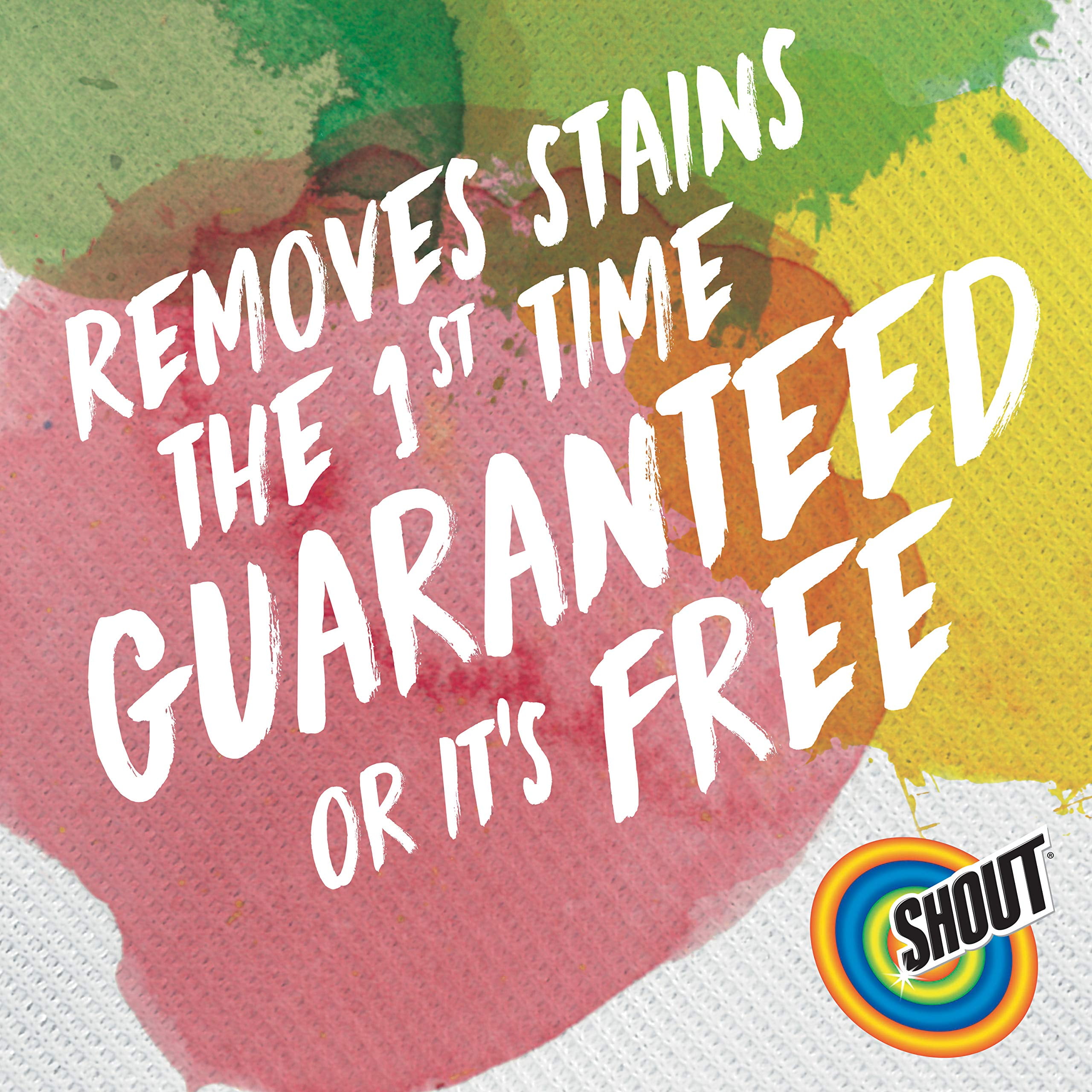 (6 pack) Shout Active Enzyme Laundry Stain Remover Refill, Triple-Acting Formula Clings, Penetrates, and Lifts 100+ Types of Everyday Stains – 60 fl oz