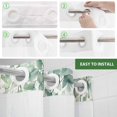 thumbnail image 6 of Eucalyptus Leaves No Hook Shower Curtain with Snap in Liner, Sage Green Botanical Spring Summer Double-Layer Waterproof Shower Curtains for Bathroom Hotel Bathtub, Mesh Top & Standard 72"x72", 6 of 9