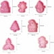 thumbnail image 3 of Cortadores de Galletas Navideños, Moldes de Plástico para Repostería, Diseños Festivos Santa y Muñeco de Nieve, 6,8 x 5,8 x 1,2 cm, Set de Cortadores para Decoración de Galletas, 3 of 4